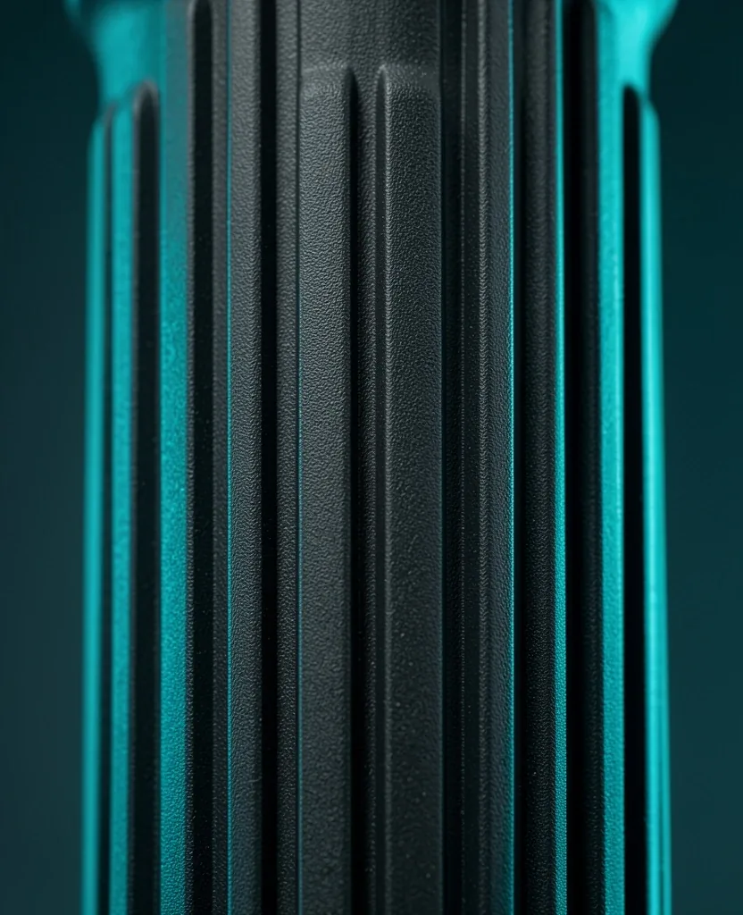 Close-up of foam roller surface texture