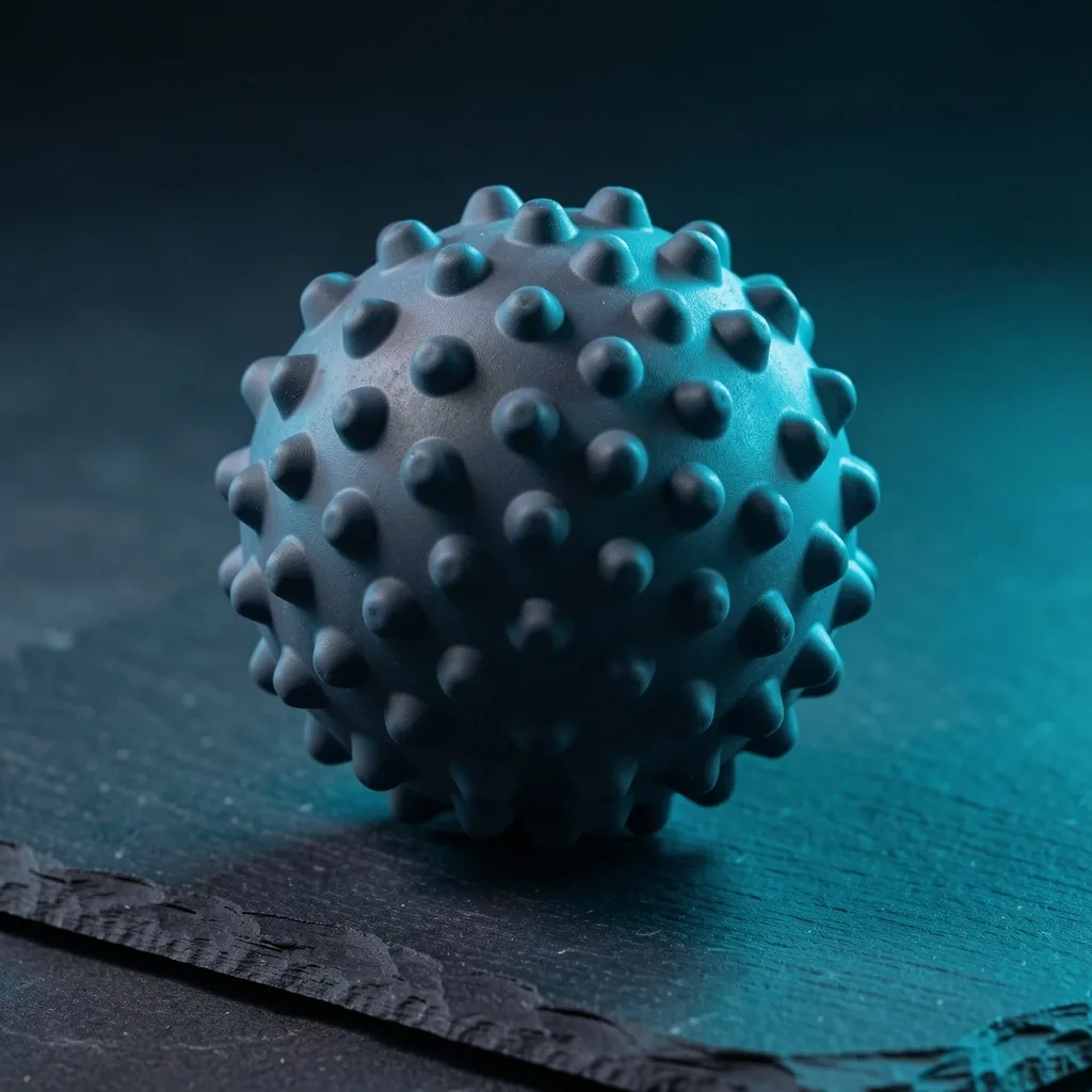 Textured massage ball with raised nodules