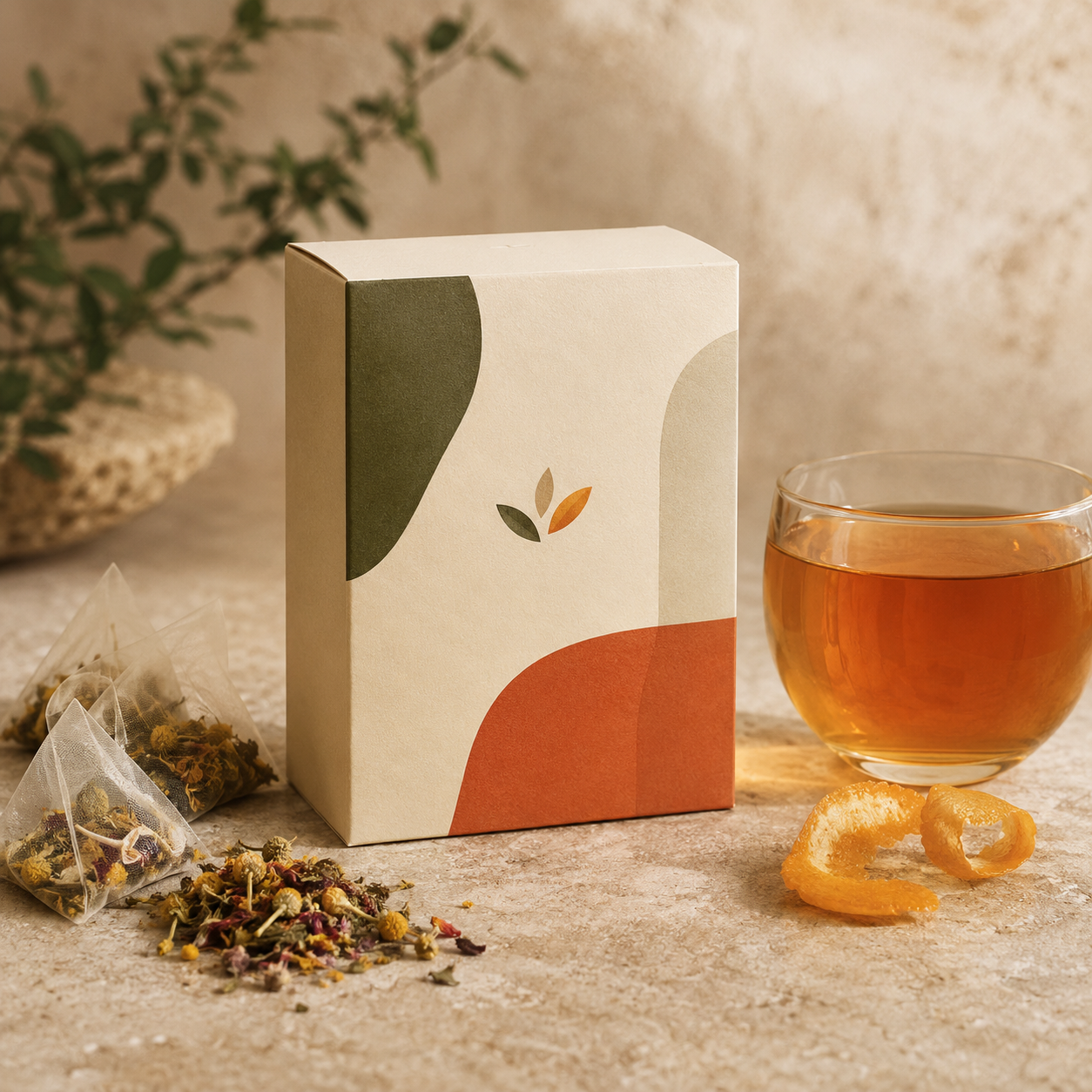 Envase ilustrado de Té Tono y Vitalidad